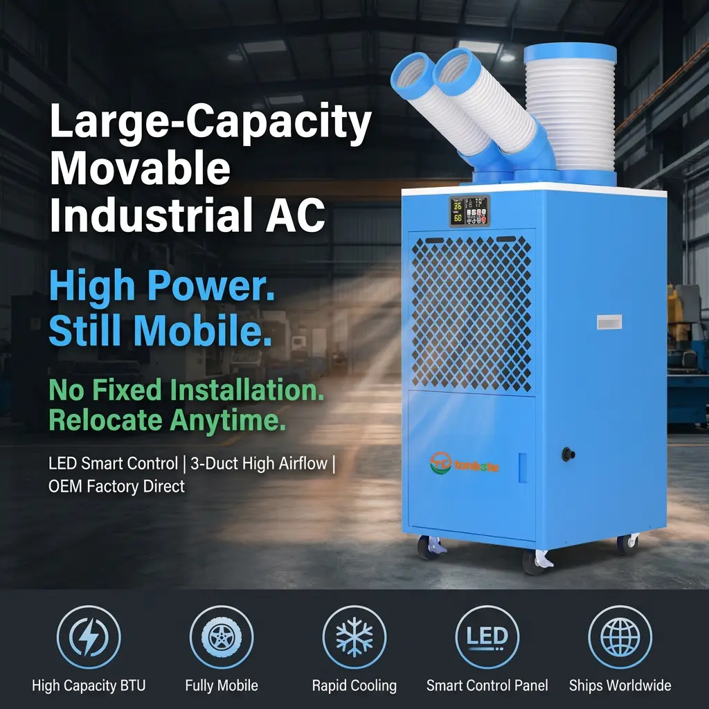 OEM/ODM Portable Industrial AC Unit Caster Wheel Warehouse Server Room Emergency Cooling Temporary Cooling Unit OEM/ODM Portable Industrial AC Unit Caster Wheel Warehouse Server Room Emergency Cooling Temporary Cooling Unit